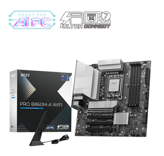 MSI Pro B860M-A Wifi DDR5 1851P Hdmi Dp Type-C